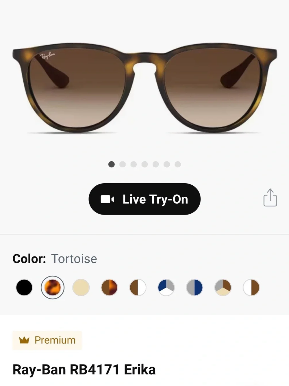 Ray-Ban Black Frames with Brown Lenses Classic Sunglasses